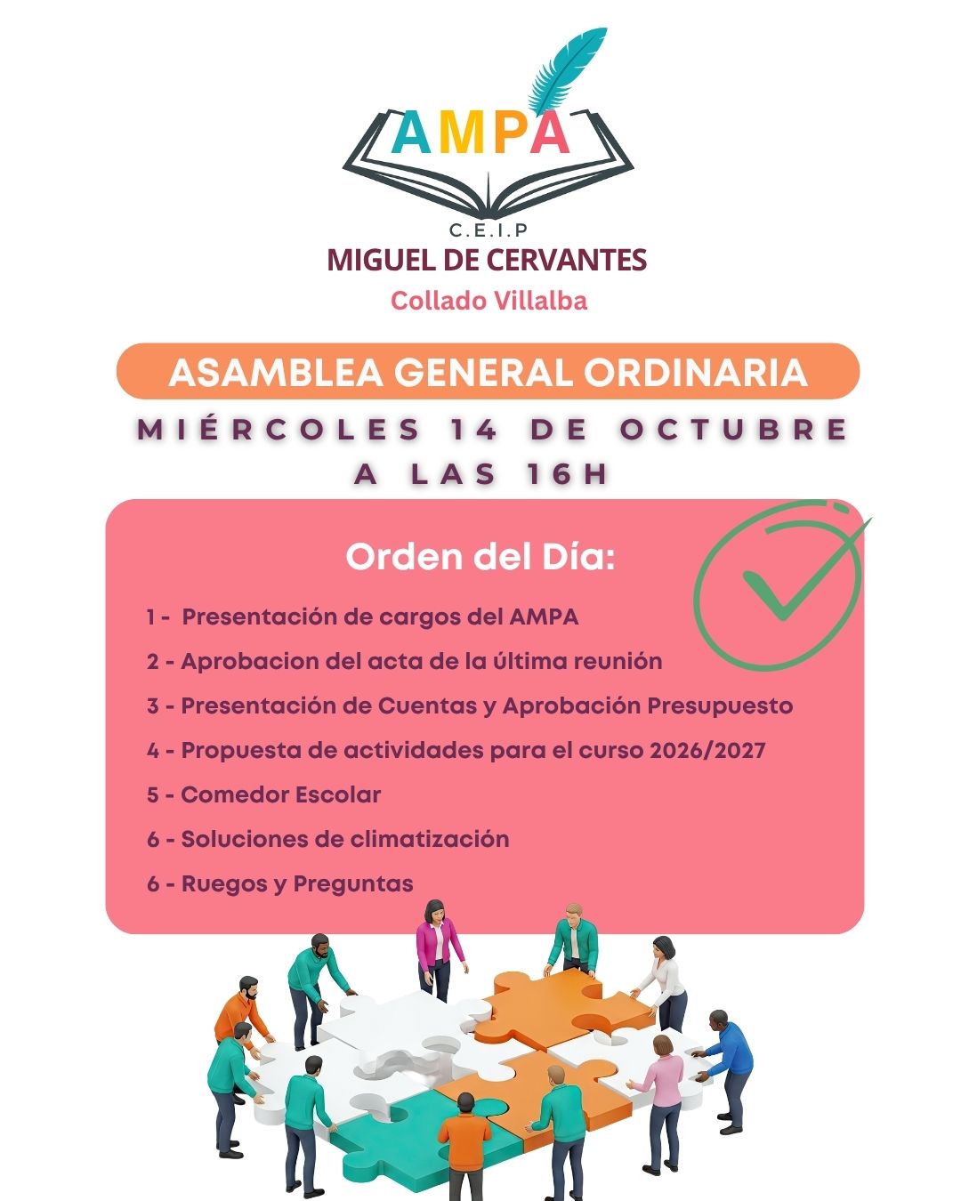 Asamblea General Ordinaria del AMPA · 14 de octubre